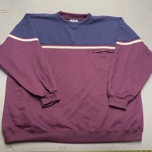 Vintage Greenline International Sweatshirt Mens Big 3X Purple Plane Pocket 90s